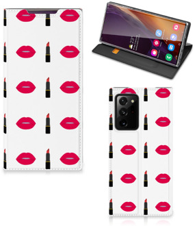 B2Ctelecom Beschermhoes Samsung Galaxy Note 20 Ultra Telefoonhoesje Lipstick Kiss