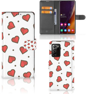 B2Ctelecom Beschermhoes Samsung Galaxy Note20 Ultra Telefoonhoesje Cadeau voor Vriendin Hearts