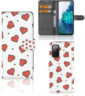 B2Ctelecom Beschermhoes Samsung Galaxy S20FE Telefoonhoesje Cadeau voor Vriendin Hearts