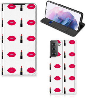 B2Ctelecom Beschermhoes Samsung Galaxy S21 Plus Telefoonhoesje Lipstick Kiss