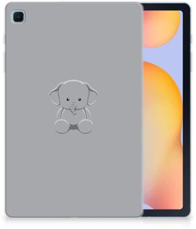 B2Ctelecom Beschermhoes Samsung Galaxy Tab S6 Lite Silicone Case Baby Olifant met doorzichte zijkanten