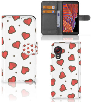 B2Ctelecom Beschermhoes Samsung Galaxy Xcover 5 Telefoonhoesje Cadeau voor Vriendin Hearts