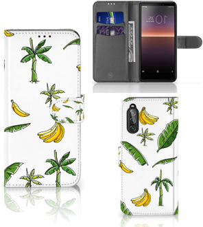 B2Ctelecom Beschermhoes Sony Xperia 10 II Telefoonhoesje Banana Tree