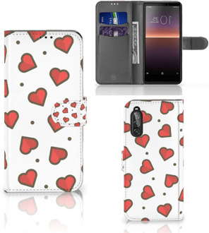 B2Ctelecom Beschermhoes Sony Xperia 10 II Telefoonhoesje Cadeau voor Vriendin Hearts