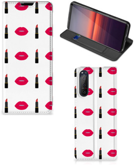 B2Ctelecom Beschermhoes Sony Xperia 5 II Telefoonhoesje Lipstick Kiss