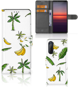 B2Ctelecom Beschermhoes Sony Xperia 5II Flip Case Banana Tree