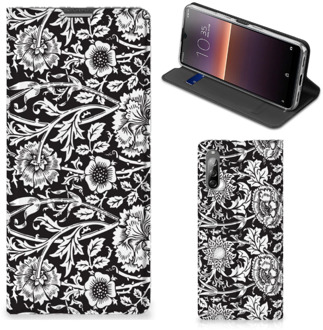 B2Ctelecom Beschermhoes Sony Xperia L4 Smart Cover Zwart Bloemen