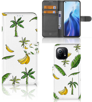 B2Ctelecom Beschermhoes Xiaomi Mi 11 Flip Case Banana Tree