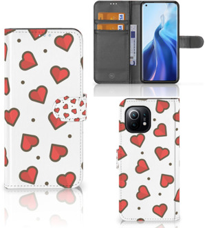 B2Ctelecom Beschermhoes Xiaomi Mi 11 Telefoonhoesje Cadeau voor Vriendin Hearts