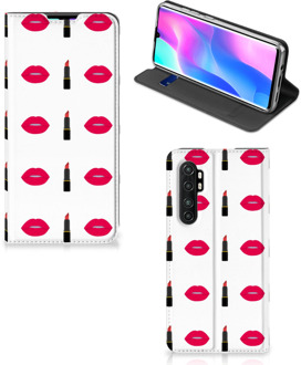 B2Ctelecom Beschermhoes Xiaomi Mi Note 10 Lite Telefoonhoesje Lipstick Kiss