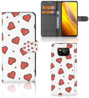 B2Ctelecom Beschermhoes Xiaomi Poco X3 Telefoonhoesje Cadeau voor Vriendin Hearts