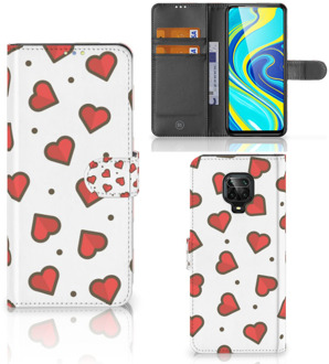 B2Ctelecom Beschermhoes Xiaomi Redmi Note 9 Pro | Note 9S Telefoonhoesje Cadeau voor Vriendin Hearts