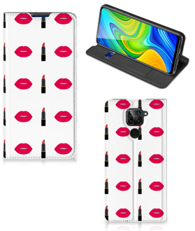 B2Ctelecom Beschermhoes Xiaomi Redmi Note 9 Telefoonhoesje Lipstick Kiss