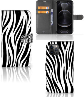 B2Ctelecom Beschermhoesje Apple iPhone 12 Pro Max Smartphone Hoesje Zebra