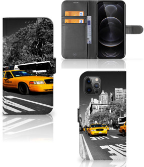 B2Ctelecom Beschermhoesje Apple iPhone 12 Pro Max Telefoon Hoesje New York Taxi