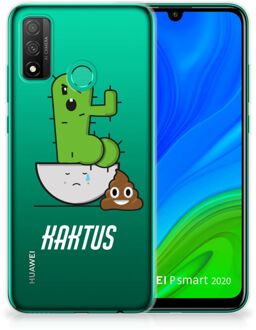 B2Ctelecom Beschermhoesje Huawei P Smart 2020 Smartphone hoesje Cactus Poo