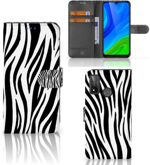 B2Ctelecom Beschermhoesje Huawei P Smart 2020 Smartphone Hoesje Zebra