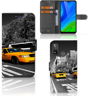 B2Ctelecom Beschermhoesje Huawei P Smart 2020 Telefoon Hoesje New York Taxi