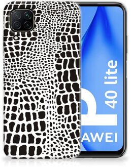 B2Ctelecom Beschermhoesje Huawei P40 Lite Smartphone hoesje Slangenprint