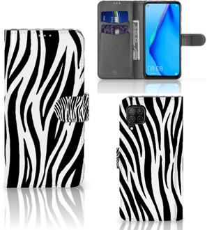 B2Ctelecom Beschermhoesje Huawei P40 Lite Smartphone Hoesje Zebra