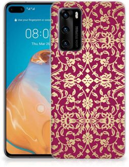 B2Ctelecom Beschermhoesje Huawei P40 Smartphone hoesje Barok Pink