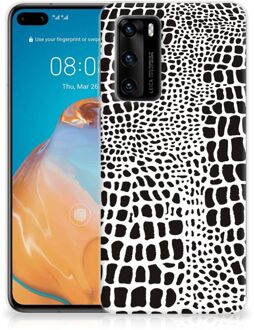 B2Ctelecom Beschermhoesje Huawei P40 Smartphone hoesje Slangenprint