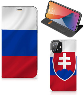 B2Ctelecom Beschermhoesje iPhone 12 | iPhone 12 Pro Flip Cover Slowaakse Vlag