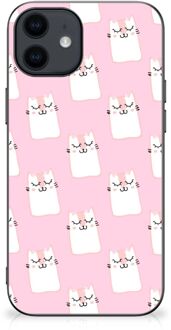 B2Ctelecom Beschermhoesje iPhone 12 Pro | 12 (6.1") GSM Hoesje met Zwarte rand Sleeping Cats