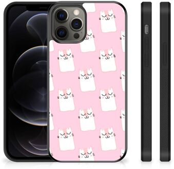 B2Ctelecom Beschermhoesje iPhone 12 Pro Max GSM Hoesje met Zwarte rand Sleeping Cats