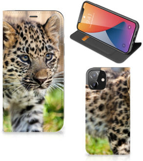 B2Ctelecom Beschermhoesje met foto iPhone 12 | iPhone 12 Pro Smart CoverCase Baby Luipaard