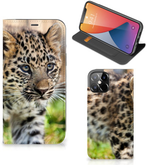 B2Ctelecom Beschermhoesje met foto iPhone 12 Pro Max Smart CoverCase Baby Luipaard