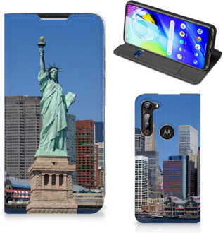 B2Ctelecom Beschermhoesje met foto Motorola Moto G8 Power Smart Cover Vrijheidsbeeld