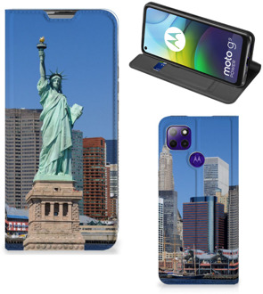 B2Ctelecom Beschermhoesje met foto Motorola Moto G9 Power Smart Cover Vrijheidsbeeld