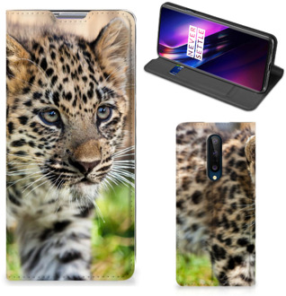 B2Ctelecom Beschermhoesje met foto OnePlus 8 Smart CoverCase Baby Luipaard