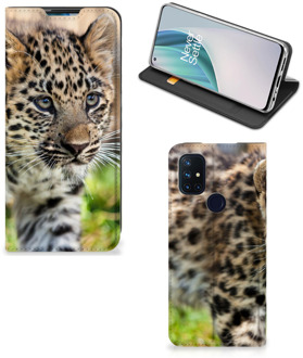 B2Ctelecom Beschermhoesje met foto OnePlus Nord N10 5G Smart CoverCase Baby Luipaard