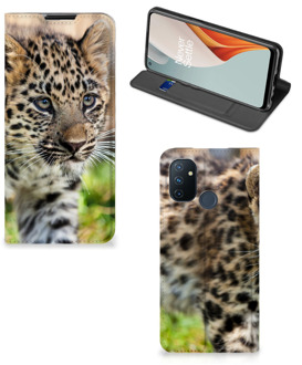 B2Ctelecom Beschermhoesje met foto OnePlus Nord N100 Smart CoverCase Baby Luipaard