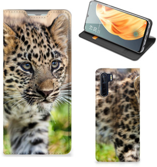 B2Ctelecom Beschermhoesje met foto OPPO Reno3 | A91 Smart CoverCase Baby Luipaard