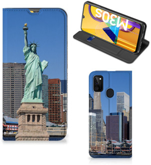 B2Ctelecom Beschermhoesje met foto Samsung Galaxy M21 Smart Cover Vrijheidsbeeld