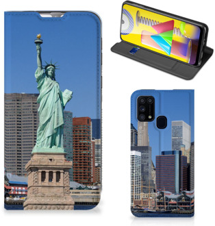 B2Ctelecom Beschermhoesje met foto Samsung Galaxy M31 Smart Cover Vrijheidsbeeld