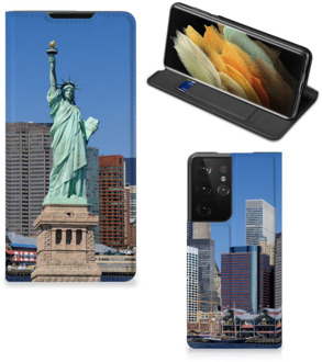 B2Ctelecom Beschermhoesje met foto Samsung Galaxy S21 Ultra Smart Cover Vrijheidsbeeld