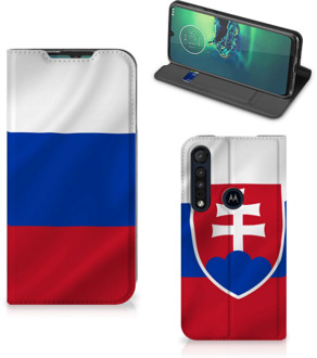 B2Ctelecom Beschermhoesje Motorola G8 Plus Flip Cover Slowaakse Vlag