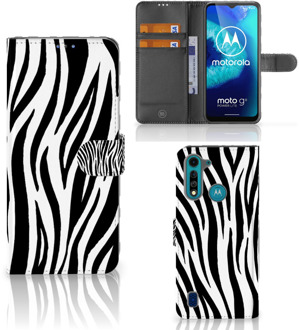 B2Ctelecom Beschermhoesje Motorola G8 Power Lite Smartphone Hoesje Zebra