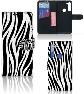 B2Ctelecom Beschermhoesje Motorola G8 Power Smartphone Hoesje Zebra