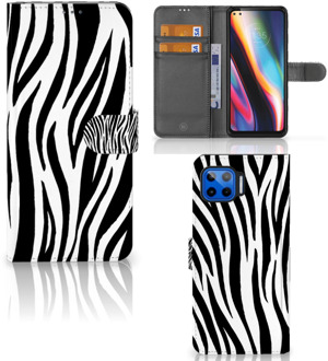 B2Ctelecom Beschermhoesje Motorola Moto G 5G Plus Smartphone Hoesje Zebra