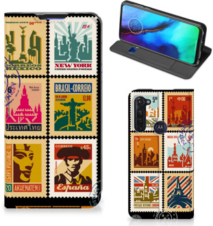 B2Ctelecom Beschermhoesje Motorola Moto G Pro Telefoonhoesje Design Postzegels