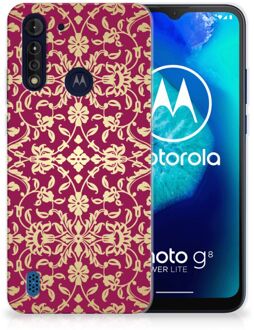 B2Ctelecom Beschermhoesje Motorola Moto G8 Power Lite Smartphone hoesje Barok Pink