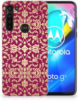 B2Ctelecom Beschermhoesje Motorola Moto G8 Power Smartphone hoesje Barok Pink