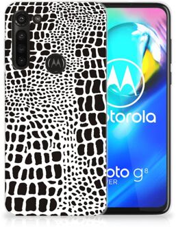 B2Ctelecom Beschermhoesje Motorola Moto G8 Power Smartphone hoesje Slangenprint