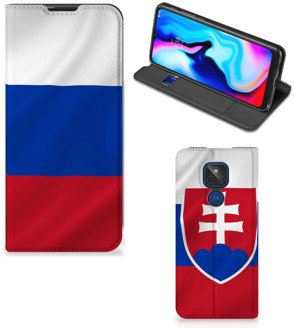 B2Ctelecom Beschermhoesje Motorola Moto G9 Play Flip Cover Slowaakse Vlag