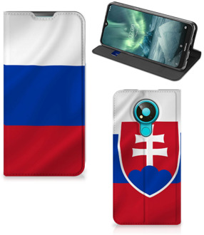 B2Ctelecom Beschermhoesje Nokia 3.4 Flip Cover Slowaakse Vlag